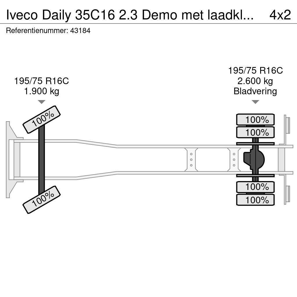 Iveco Daily 35C16 2.3 Demo met laadklep Just 2.254 km! Sunkvežimiai su dengtu kėbulu