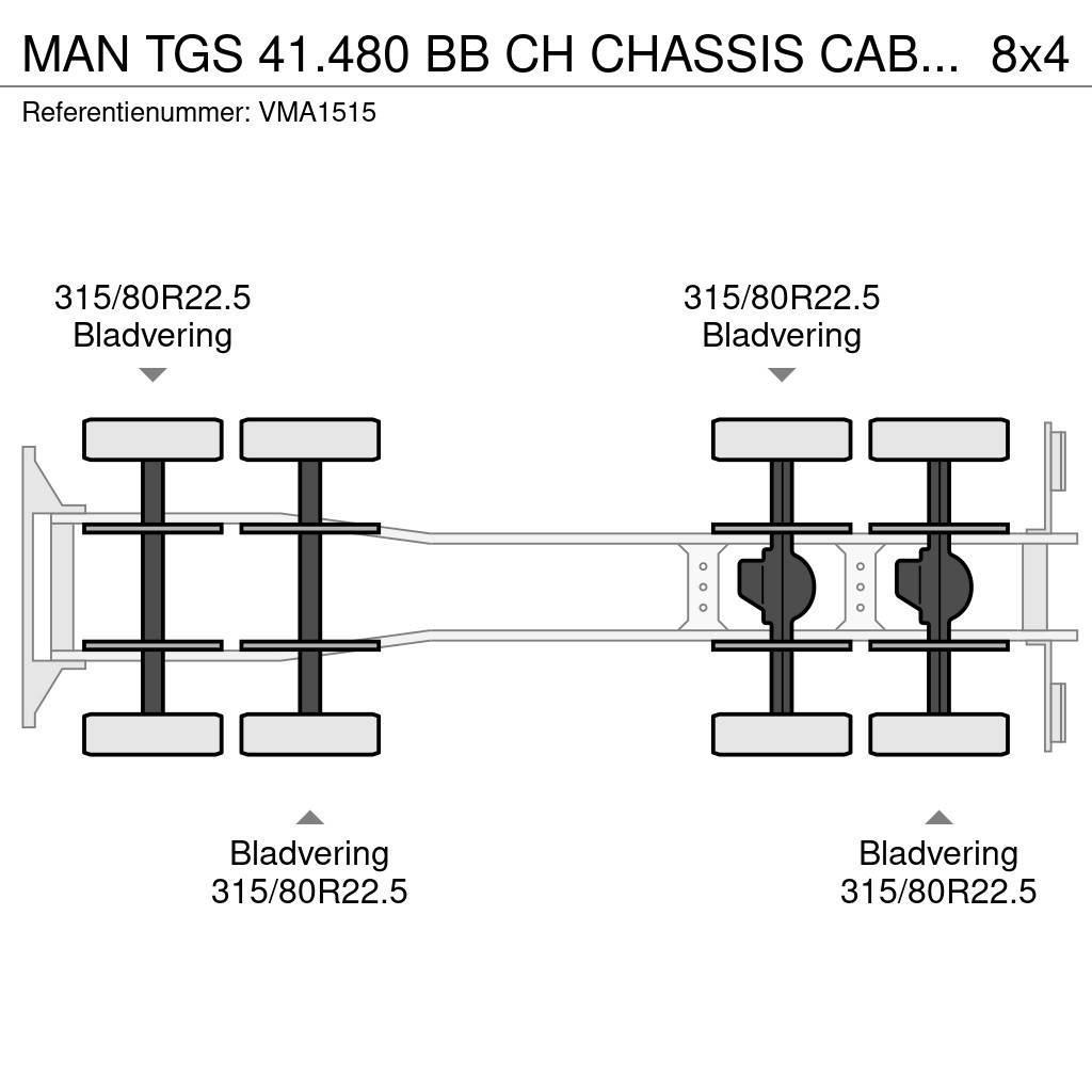 MAN TGS 41.480 BB CH CHASSIS CABIN (4 units) Važiuoklė su kabina
