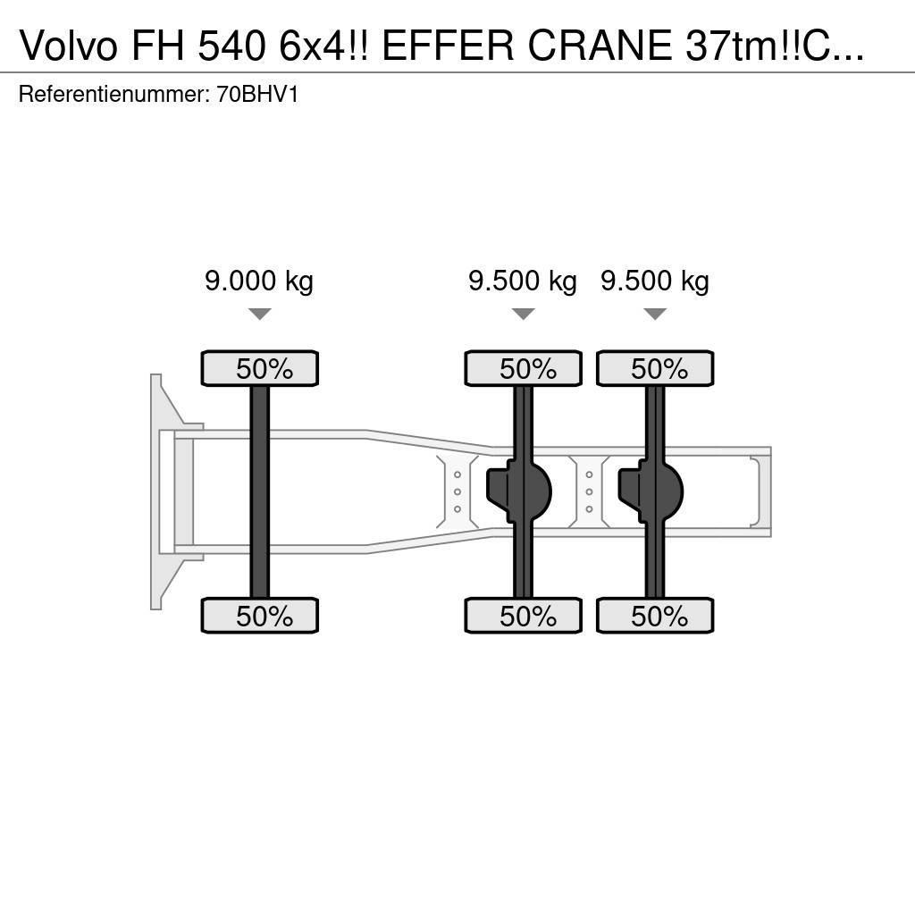 Volvo FH 540 6x4!! EFFER CRANE 37tm!!CUSTOM BUILD!!TOP!! Naudoti vilkikai