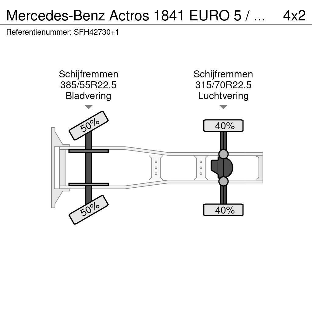 Mercedes-Benz Actros 1841 EURO 5 / PTO / AIRCO / BIG AXLES -GROS Naudoti vilkikai