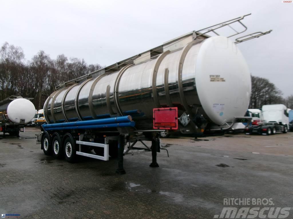 Clayton Chemical tank inox 37.5 m3 / 1 comp Cisternos puspriekabės