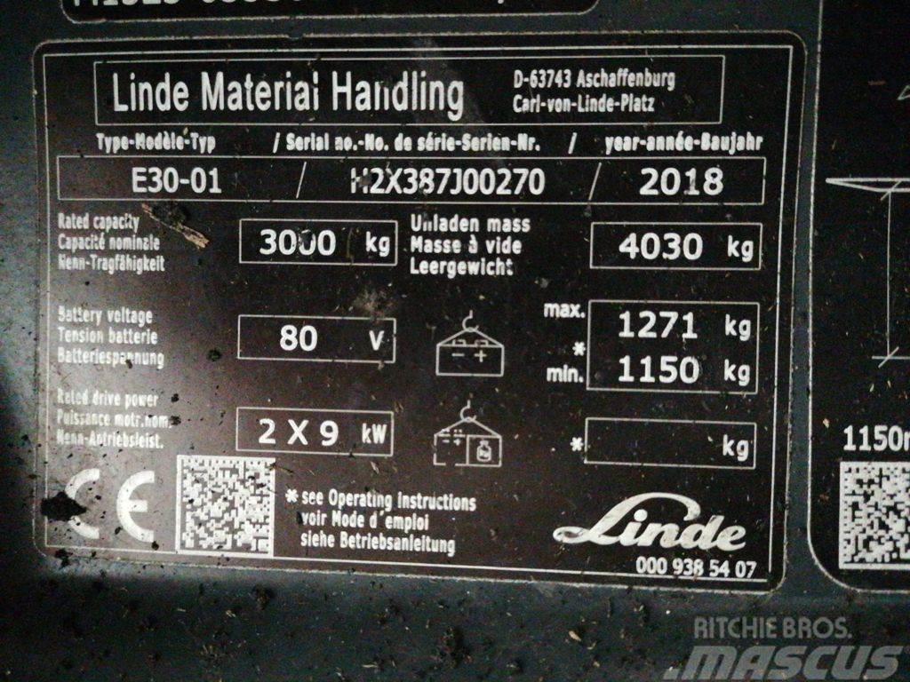 Linde E30-01 Elektriniai šakiniai krautuvai