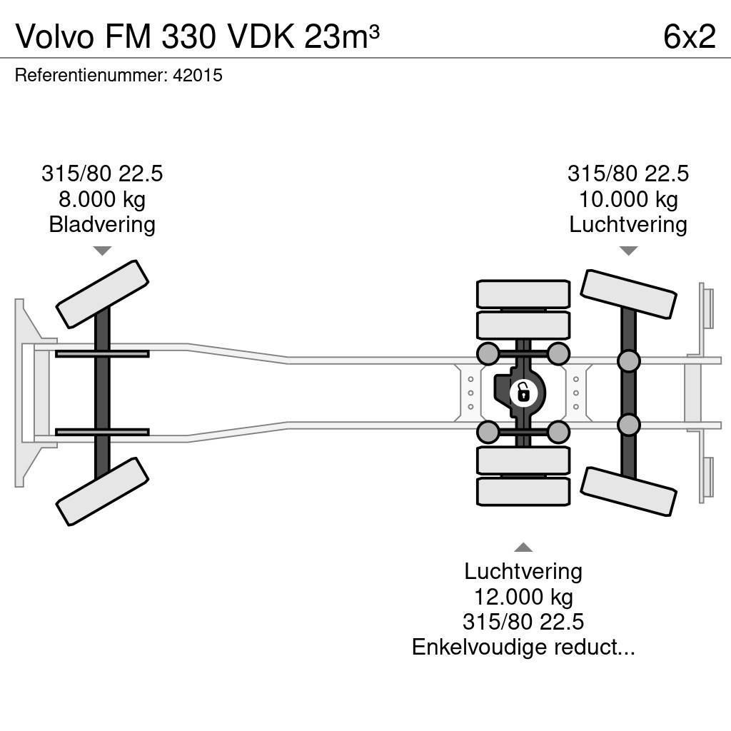 Volvo FM 330 VDK 23m³ Šiukšliavežės
