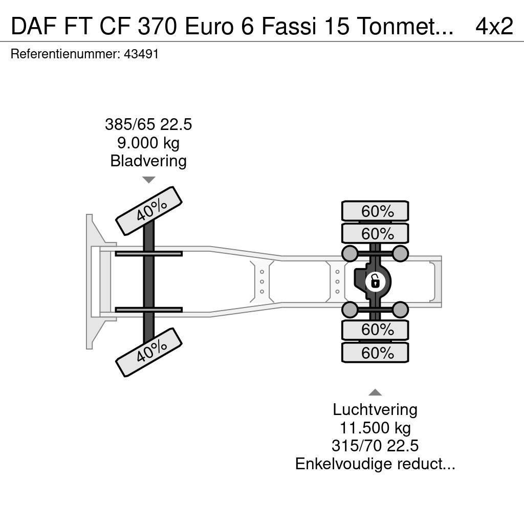 DAF FT CF 370 Euro 6 Fassi 15 Tonmeter laadkraan Naudoti vilkikai