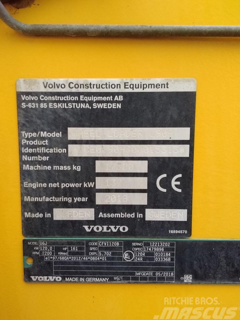 Volvo L 90 H Naudoti ratiniai krautuvai