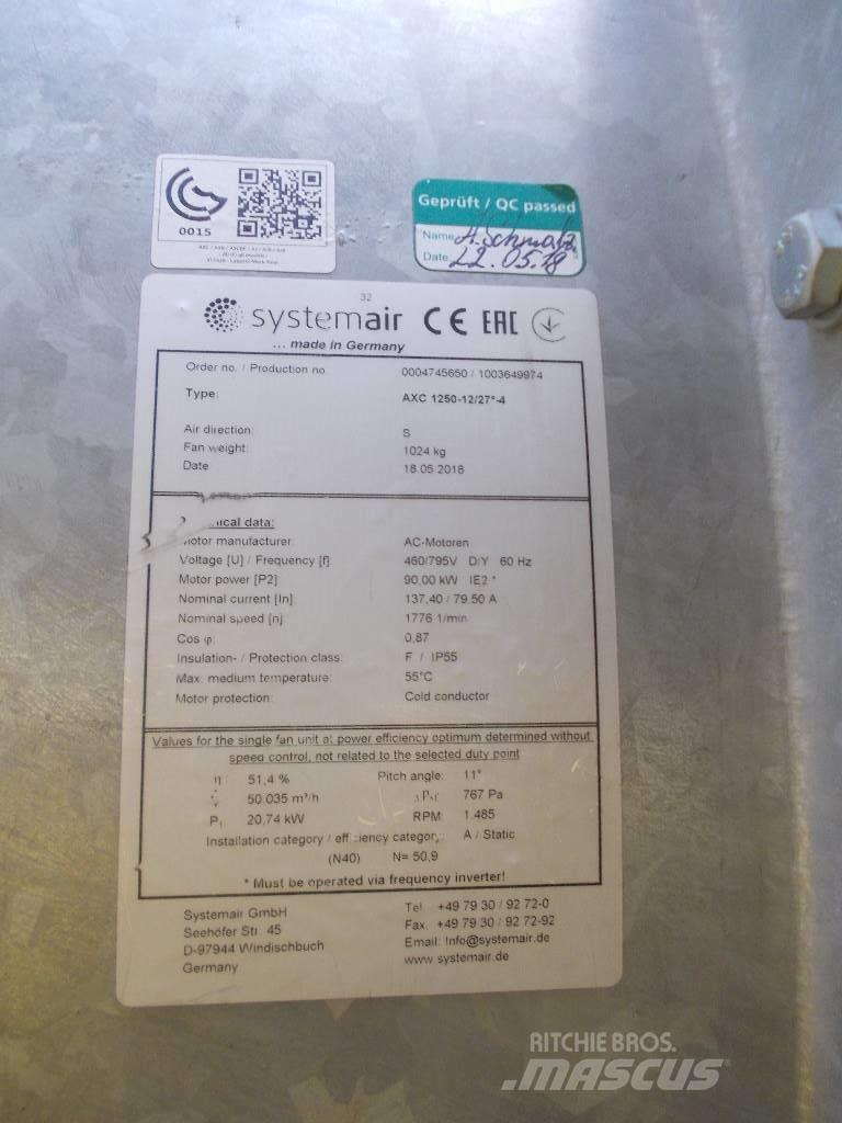  Systemair AXC 1250 12/27° 4 Kita požeminė įranga