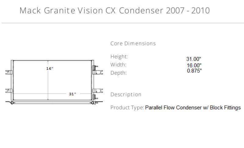 Mack Granite Vision CX Kiti priedai
