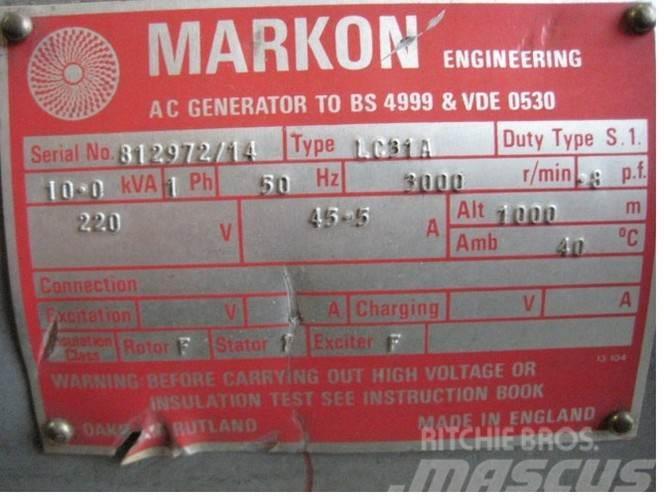  10 kVA Markon Type LC31A Generator Kiti generatoriai