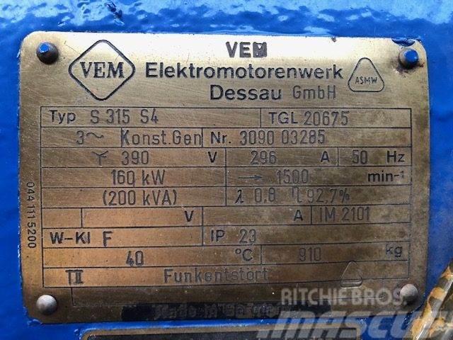  200 kVA VEM Type S315 S4 TGL20675 Generator Kiti generatoriai
