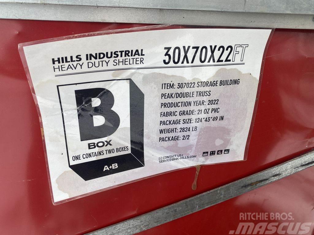  Hills Industrial Heavy Duty Shelter - 30'W x 70'L  Plieno karkaso pastatai