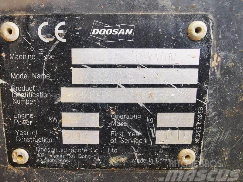 Doosan DX 255 NLC 5 Vikšriniai ekskavatoriai