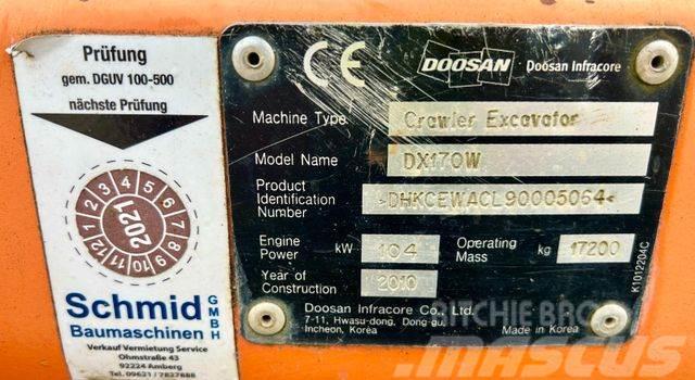 Doosan DX 170W Mobilbagger Ratiniai ekskavatoriai