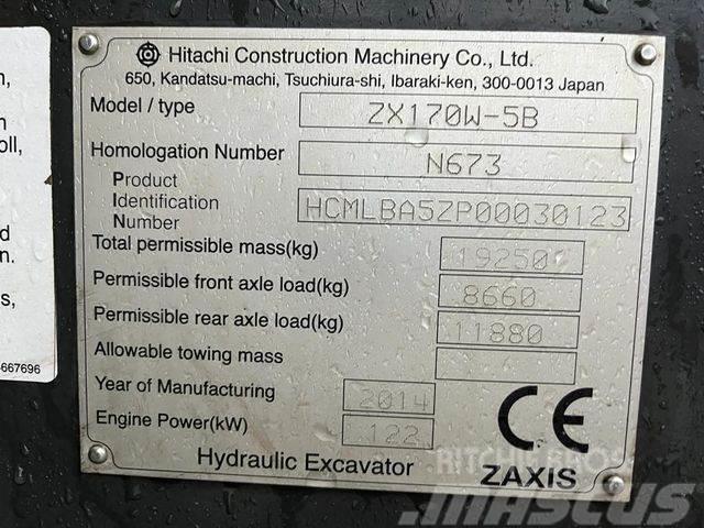 Hitachi ZX 170 W-5B Ratiniai ekskavatoriai
