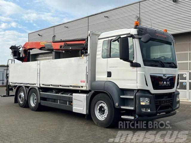 MAN TG-S 26.400 6x2-2 BL Pritsche Heckkran Euro6, PK Flatbed / Dropside trucks