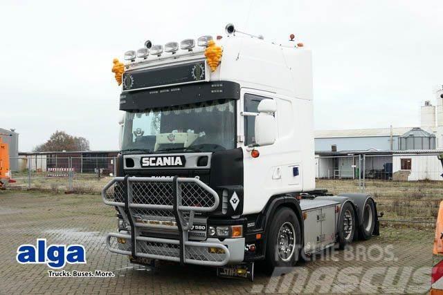 Scania R 164 6x2, V8, Hydraulik, ADR, Klima,Lampenbügel Naudoti vilkikai