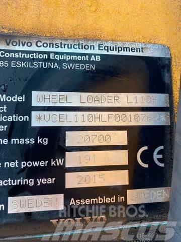Volvo L110H *BJ. 2015 *15949 H/Klima/*TOP* Naudoti ratiniai krautuvai