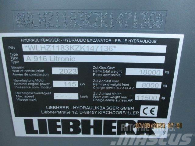 Liebherr A 916 Litronic G6.0-D Ratiniai ekskavatoriai