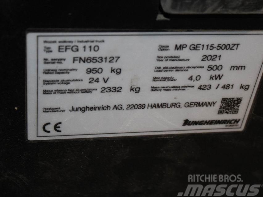 Jungheinrich EFG 110 MP GE115-500ZT Elektriniai šakiniai krautuvai