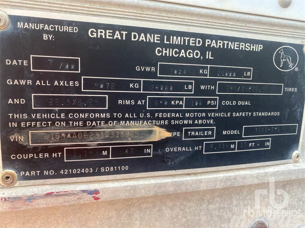 Great Dane 53 ft x 102 in T/A Dengtos puspriekabės