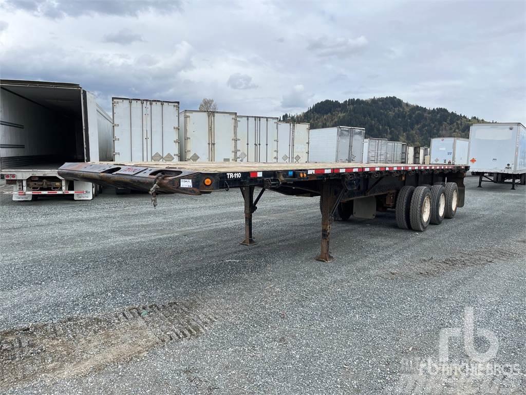 Manac 40 ft Tri/A Flatbed Bortinių sunkvežimių priekabos su nuleidžiamais bortais