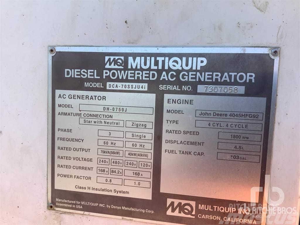 MultiQuip MQ70 Dyzeliniai generatoriai