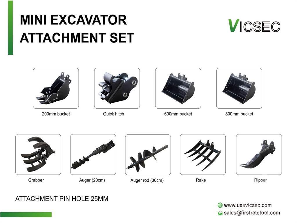  VICSEC Quantity of (9) Excavator Attac ... Kiti naudoti statybos komponentai