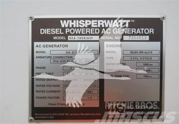 MultiQuip WHISPERWATT DCA70SSIU4F Dujų generatoriai