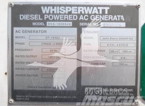 MultiQuip WHISPERWATT DCA180SSJU Dujų generatoriai