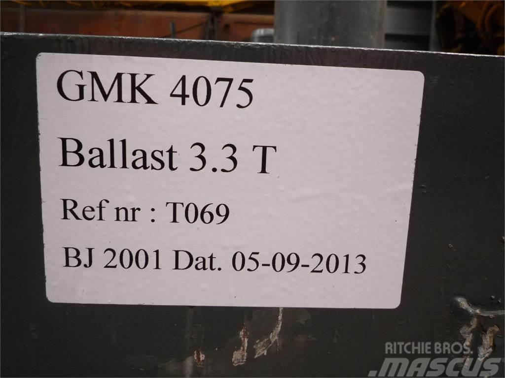 Grove GMK 4075 counterweight 3,3 ton Kranų dalys ir įranga