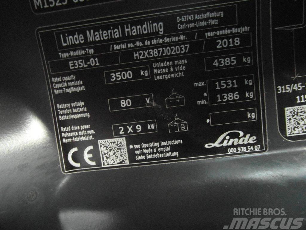 Linde E35L-387-01 Elektriniai šakiniai krautuvai