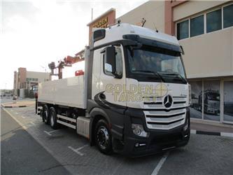 Mercedes-Benz Actros 2545 6x2 Truck w/ HMF2120K3 Block Crane