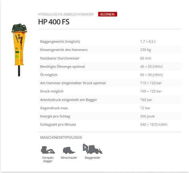 Indeco HP 400 FS Hidrauliniai kūjai / Trupintuvai