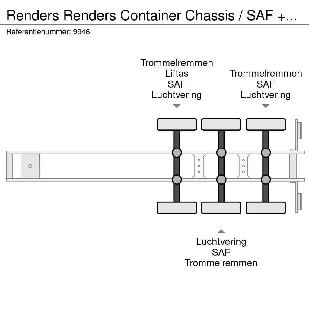Renders Container Chassis / SAF + DRUM Konteinerių puspriekabės