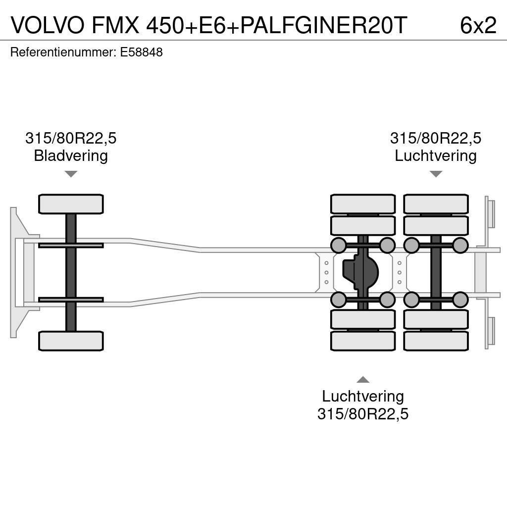 Volvo FMX 450+E6+PALFGINER20T Konteinerių nuožulnaus pakėlimo ant platformos krautuvai