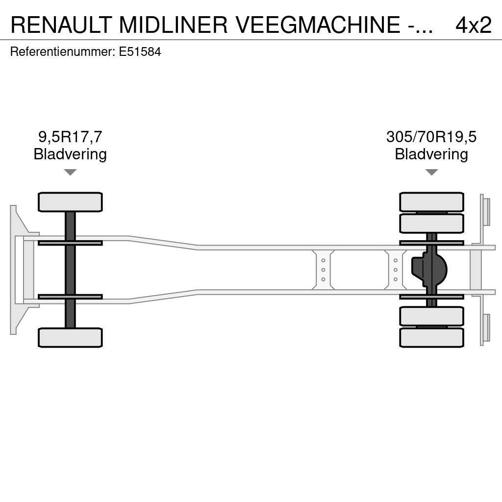 Renault MIDLINER VEEGMACHINE - BALAYEUSE Šlavimo sunkvežimiai