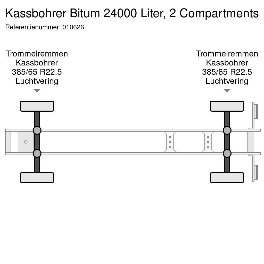 Kässbohrer Bitum 24000 Liter, 2 Compartments Cisternos puspriekabės