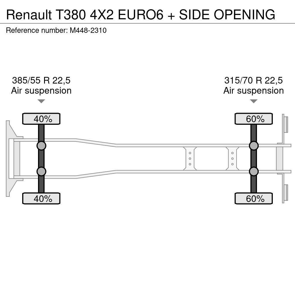 Renault T380 4X2 EURO6 + SIDE OPENING Sunkvežimiai su dengtu kėbulu