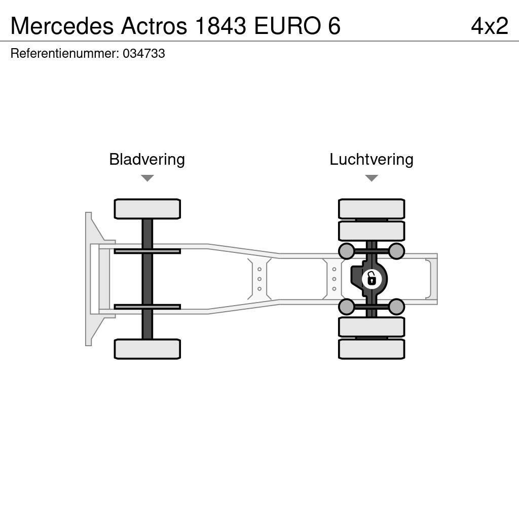 Mercedes-Benz Actros 1843 EURO 6 Naudoti vilkikai