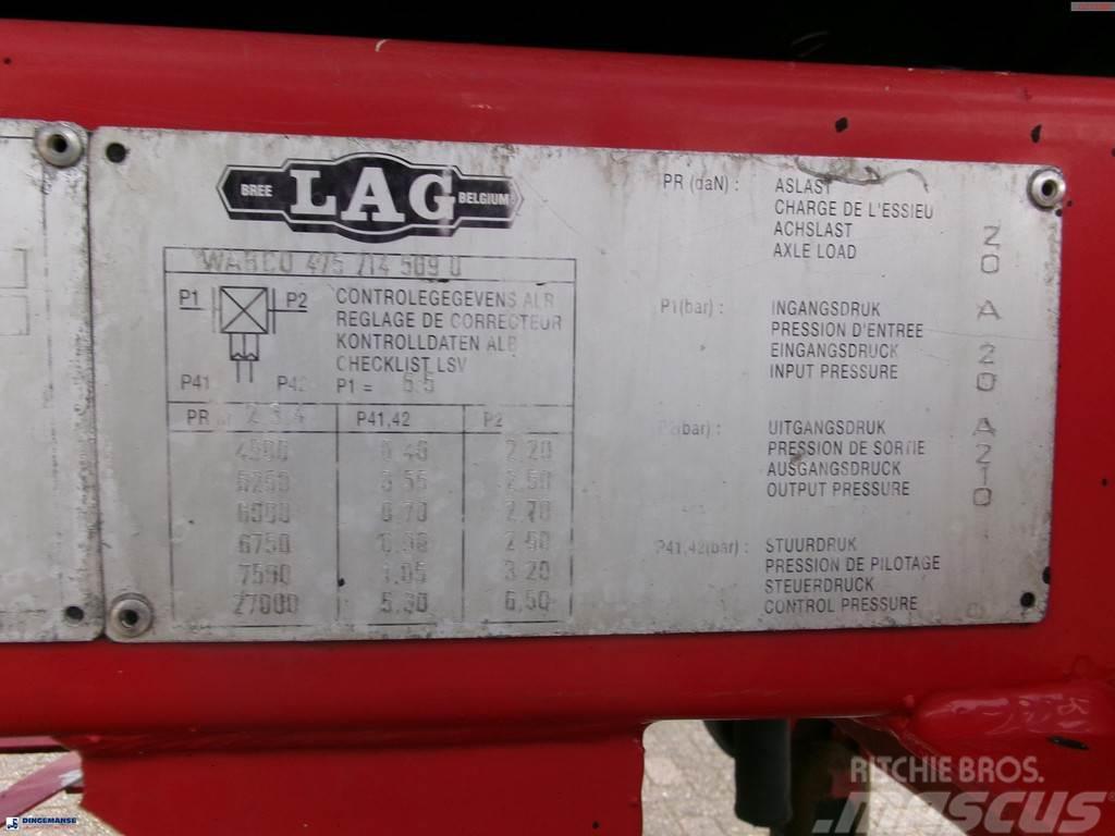 LAG Bitumen tank inox 31.9 m3 / 1 comp Cisternos puspriekabės