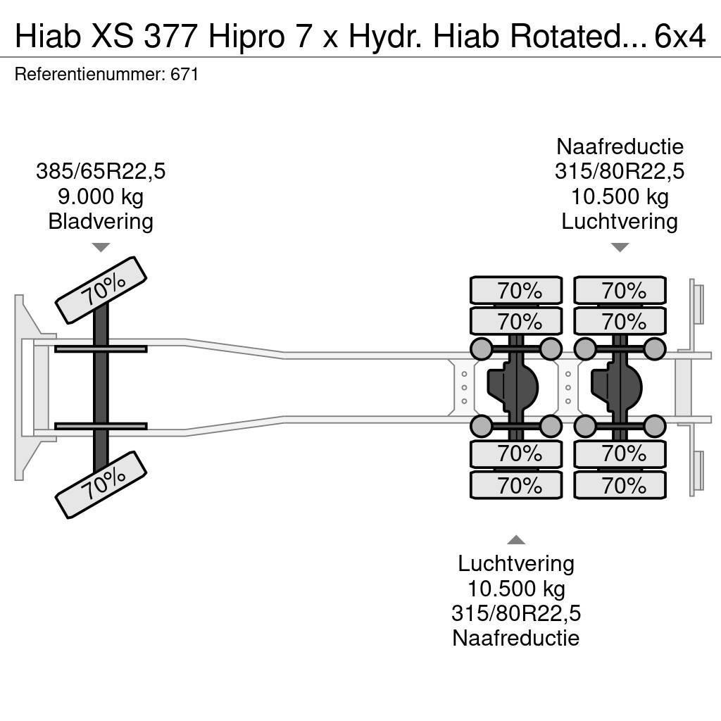 Hiab XS 377 Hipro 7 x Hydr. Hiab Rotated Clamp Mercedes Visureigiai kranai