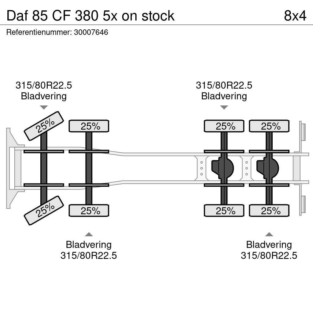 DAF 85 CF 380 5x on stock Kombinuotos paskirties / vakuuminiai sunkvežimiai