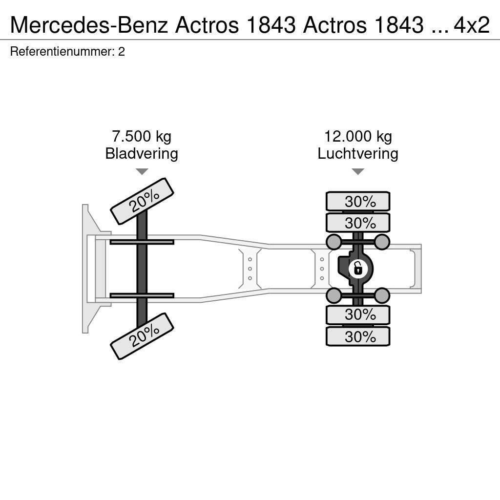 Mercedes-Benz Actros 1843 Actros 1843 ADR 4x2 RETARDER Naudoti vilkikai