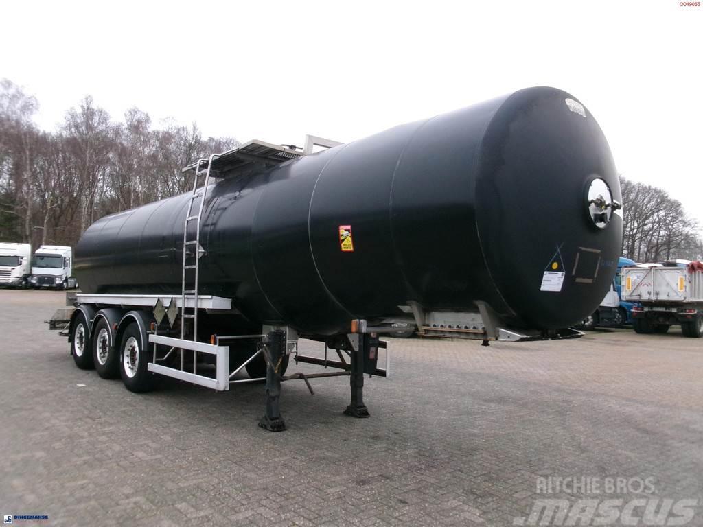 Magyar Bitumen / heavy oil tank inox 30.5 m3 / 1 comp + m Cisternos puspriekabės