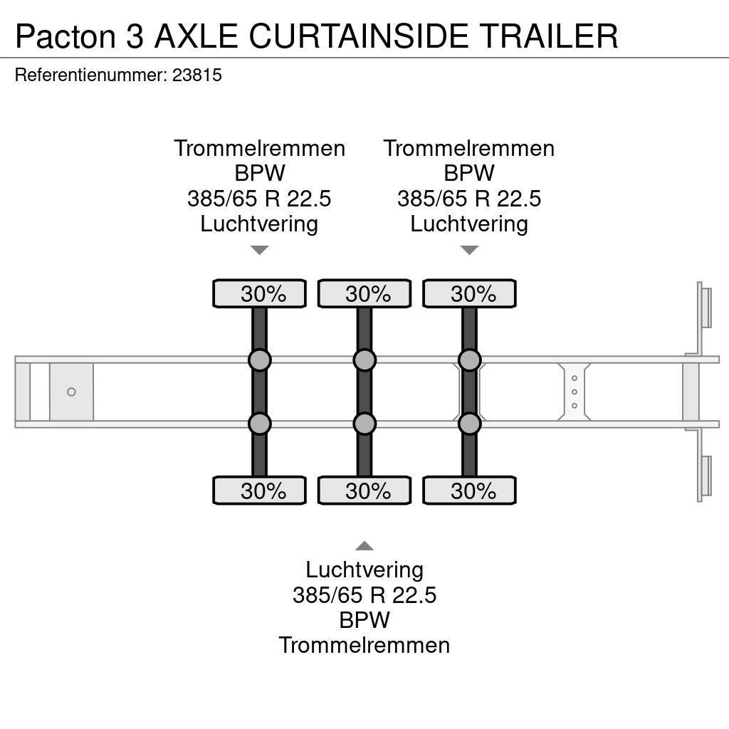 Pacton 3 AXLE CURTAINSIDE TRAILER Tentinės puspriekabės
