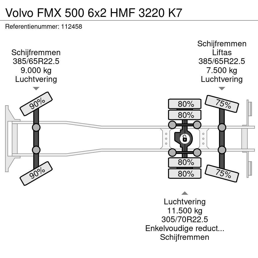 Volvo FMX 500 6x2 HMF 3220 K7 Visureigiai kranai