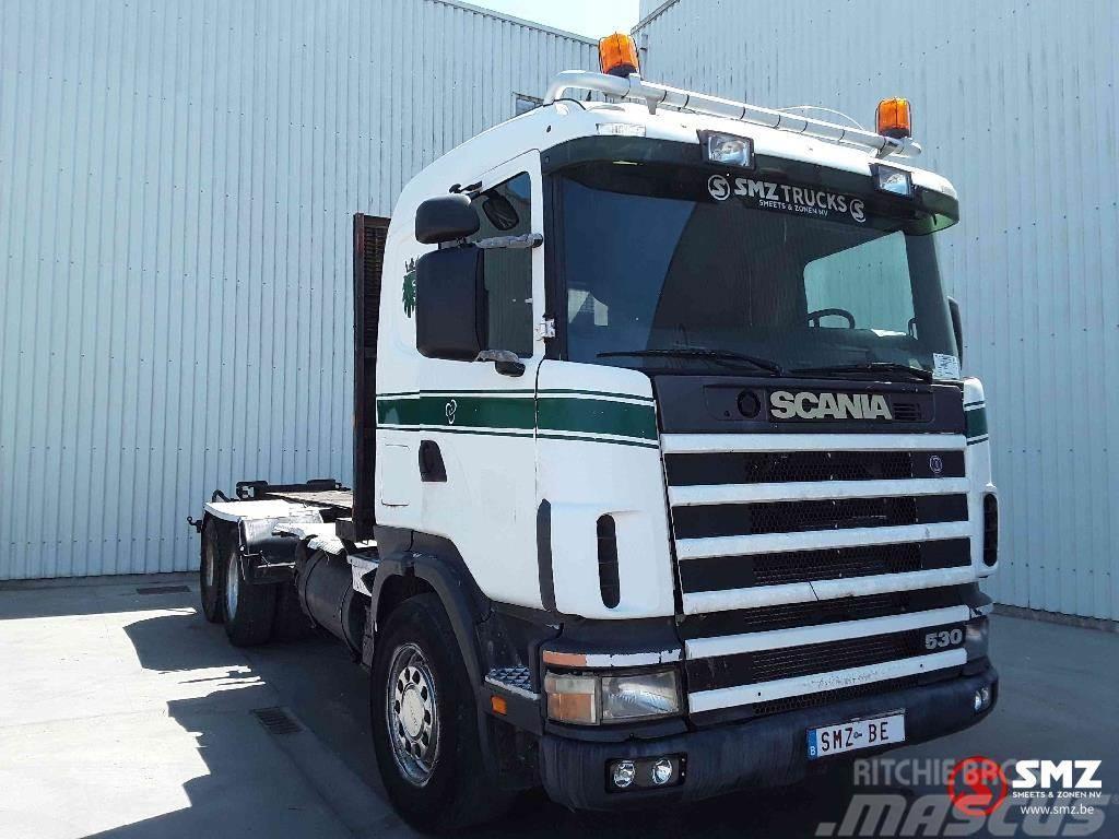 Scania 144 530 6x4 manual pump Platformos/ Pakrovimas iš šono
