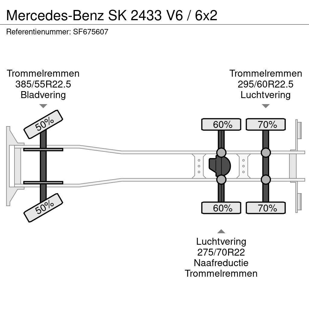 Mercedes-Benz SK 2433 V6 / 6x2 Sunkvežimiai su dengtu kėbulu