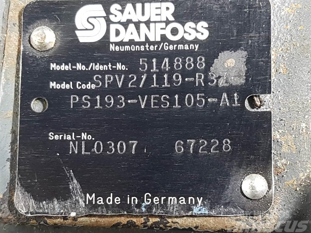 Sauer Danfoss SPV2/119-R3Z-PS193 - 514888 - Drive pump/Fahrpumpe Hidraulikos įrenginiai