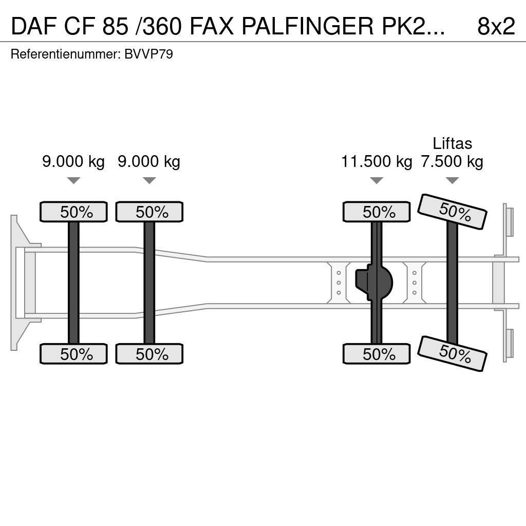 DAF CF 85 /360 FAX PALFINGER PK27002!!HOOGWERKER/SKYWO Visureigiai kranai