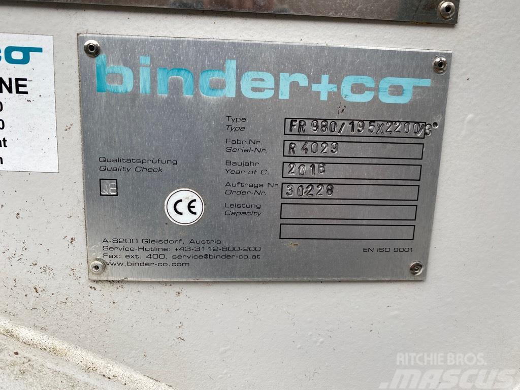  Binder FR 980/195 x 2200/3 Pakrovimo įrenginiai